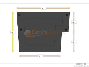CUSCINI NYLON PIANO - SAGOMATI DX - 40X30