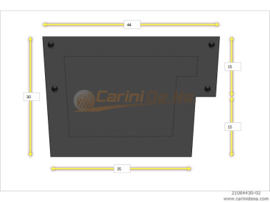 BACK PAD NYLON PIANO ACC. SHAPED 44X31
