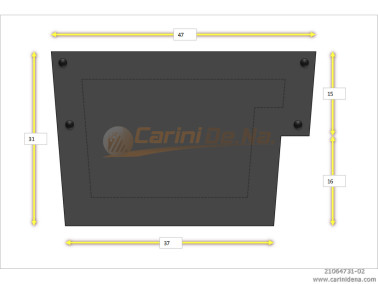 BACK PAD NYLON PIANO ACC. SHAPED 47X31