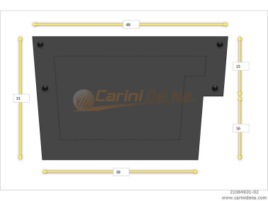 CUSCINI NYLON PIANO - SAGOMATI DX - 49X31