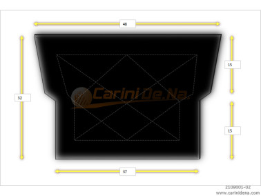 CUSCINI VELLUTO PIANO - SAGOMATI DX+SX - TRAPUNTATI SENZA BOTT 48/37 X 32 NERO