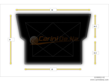 CUSCINI VELLUTO PIANO - SAGOMATI DX+SX - TRAPUNTATI SENZA BOTT 46/35 X 31 NERO