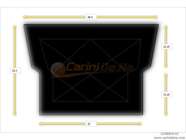 CUSCINI VELLUTO PIANO - SAGOMATI DX+SX - TRAPUNTATI SENZA BOTT 48.5/37 X 32.5 NERO