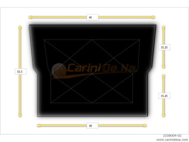 CUSCINI VELLUTO PIANO - SAGOMATI DX+SX - TRAPUNTATI SENZA BOTT 45/39 X 32.5 NERO