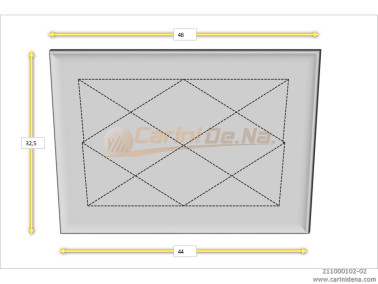 CUSCINI VELLUTO PIANO - TRAPUNTATI SENZA BOTT 48/44 X 32.5 BIANCO