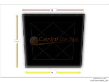 CUSCINI VELLUTO PIANO - TRAPUNTATI SENZA BOTT 38/34 X 32.5 NERO