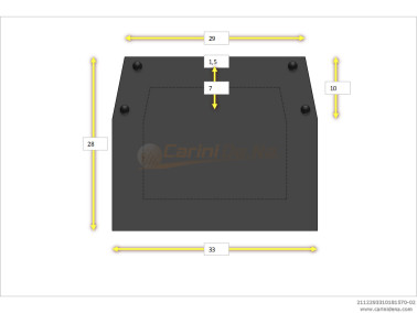 CUSCINI NYLON DIAT 29/33 X 28(10+18) BOTT. 1.5+7.0