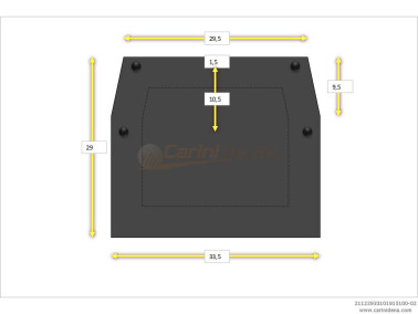 CUSCINI NYLON DIAT 29.5/33.5 X 29(9.5+19.5) BOTT. 1.5+10.5