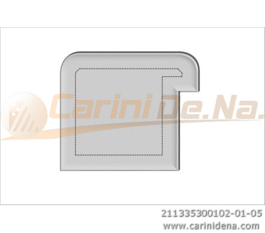 cuscini velluto crom  sagomati dx  senza bott 35 x 30 1020 bianco