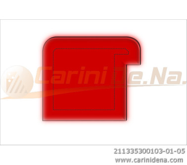 CUSCINI VELLUTO CROM - SAGOMATI DX - SENZA BOTT 35 X 30 (10+20) ROSSO