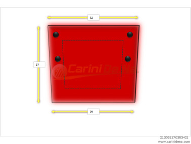 cuscini velluto piano 32 x 27 rosso