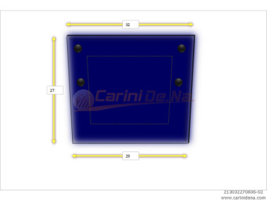 cuscini velluto piano 32 x 27 blu