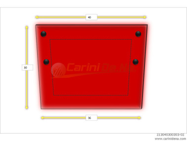 cuscini velluto piano 40 x 30 rosso