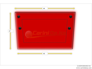 cuscini velluto piano 44 x 30 rosso