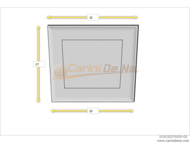 CUSCINI VELLUTO PIANO SENZA BOTT 32 x 27 BIANCO