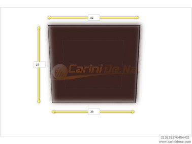 CUSCINI VELLUTO PIANO SENZA BOTT 32 x 27 MARRONE