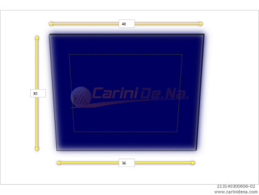 CUSCINI VELLUTO PIANO SENZA BOTT 40 x 30 BLU