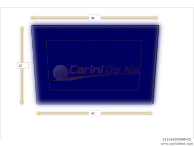 CUSCINI VELLUTO PIANO SENZA BOTT 44 x 30 BLU