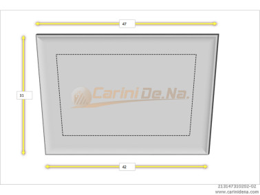 CUSCINI VELLUTO PIANO SENZA BOTT 47 x 31 BIANCO