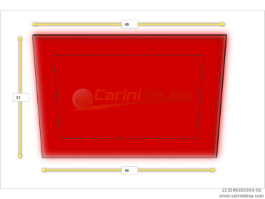 CUSCINI VELLUTO PIANO SENZA BOTT 49 x 31 ROSSO