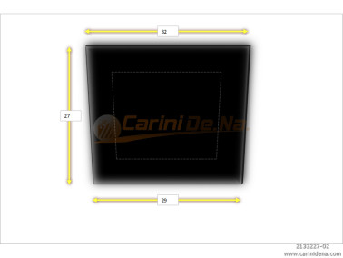 CUSCINI VELLUTO PIANO SENZA BOTT 32 x 27 NERO