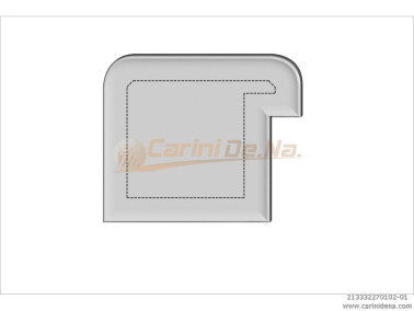 cuscini velluto crom  sagomati dx  senza bott 32 x 27 1017 bianco