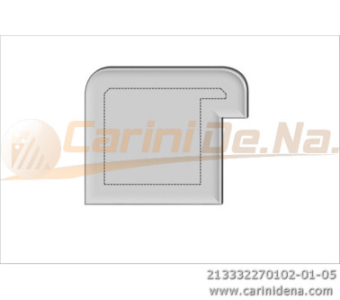 CUSCINI VELLUTO CROM - SAGOMATI DX - SENZA BOTT 32 X 27 (10+17) BIANCO