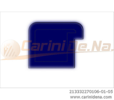 cuscini velluto crom  sagomati dx  senza bott 32 x 27 1017 blu