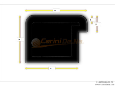 CUSCINI VELLUTO CROM - SAGOMATI DX - SENZA BOTT 36 X 28 (10+18) NERO