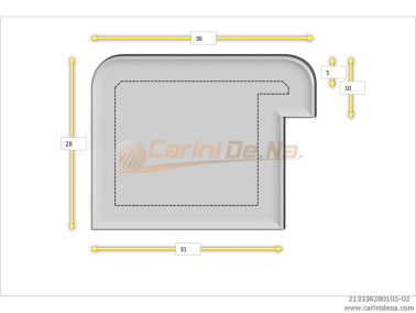 cuscini velluto crom  sagomati dx  senza bott 36 x 28 1018 bianco