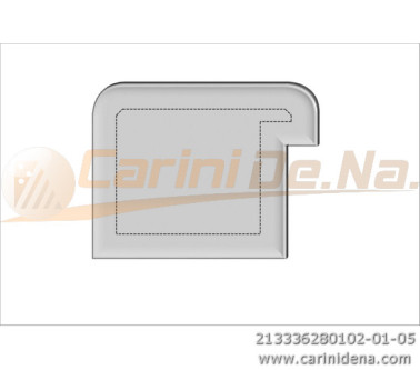 CUSCINI VELLUTO CROM - SAGOMATI DX - SENZA BOTT 36 X 28 (10+18) BIANCO