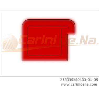 cuscini velluto crom  sagomati dx  senza bott 36 x 28 1018 rosso