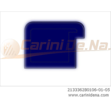 cuscini velluto crom  sagomati dx  senza bott 36 x 28 1018 blu