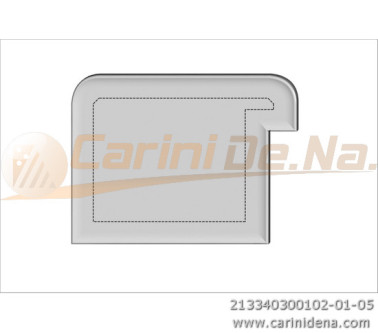 CUSCINI VELLUTO CROM - SAGOMATI DX - SENZA BOTT 40 X 30 (10+20) BIANCO