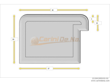 CUSCINI VELLUTO CROM - SAGOMATI DX - SENZA BOTT 42 X 30 (10+20) BIANCO