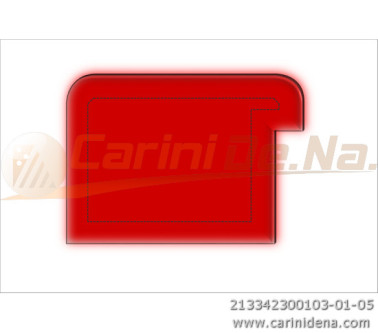 cuscini velluto crom  sagomati dx  senza bott 42 x 30 1020 rosso
