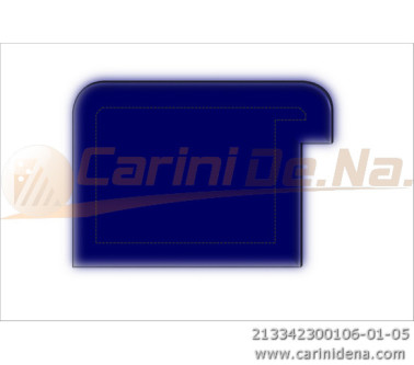 cuscini velluto crom  sagomati dx  senza bott 42 x 30 1020 blu