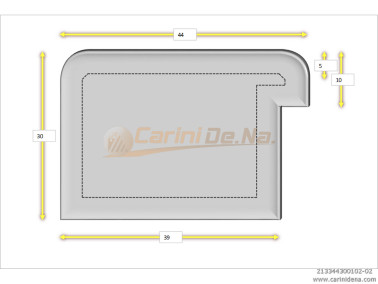 cuscini velluto crom  sagomati dx  senza bott 44 x 30 1020 bianco