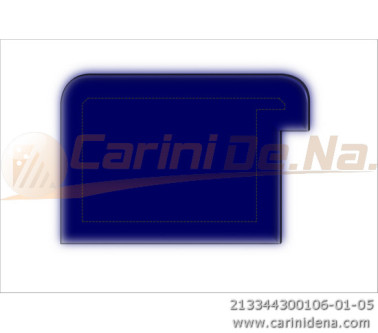 cuscini velluto crom  sagomati dx  senza bott 44 x 30 1020 blu