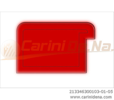 CUSCINI VELLUTO CROM - SAGOMATI DX - SENZA BOTT 46 X 30 (10+20) ROSSO