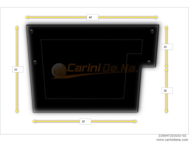 CUSCINI VELLUTO PIANO - SAGOMATI DX - 47 x 31 NERO