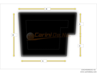 cuscini velluto piano  sagomati dx  senza bott 40 x 30 nero