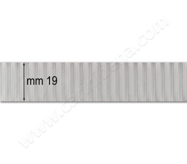 BELLOWS TAPE MM 19 RIBBED SILVER