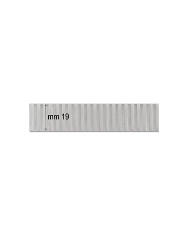 BELLOWS TAPE MM 19 RIBBED SILVER