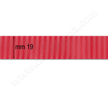 BELLOWS TAPE MM 19 RIBBED LIGHT RED