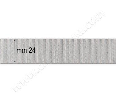BELLOWS TAPE MM 24 RIBBED SILVER