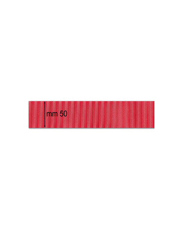 BELLOWS TAPE MM 50 RIBBED LIGHT RED