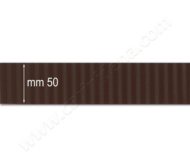BELLOWS TAPE MM 50 RIBBED DARK BROWN