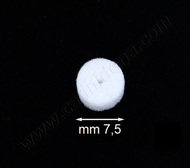 FELTRINI D.  7,5 X 2.5 mm FORO mm 2 BIANCO
