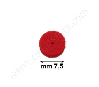 feltrini d  7 5 x 25 mm foro mm 2 rosso